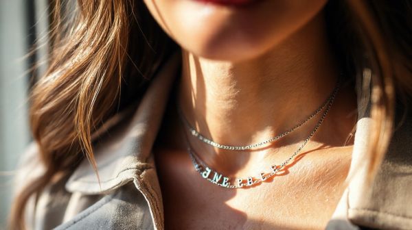 Bijoux personnalisés : collier en lettres pour femmes tendance