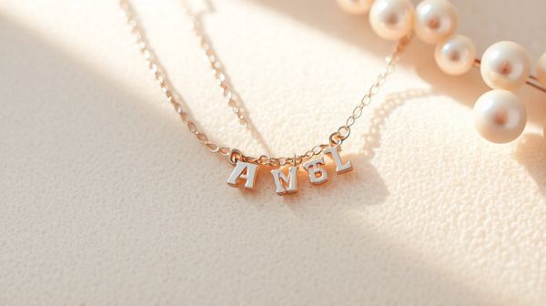 Bijoux personnalisés : collier en lettres pour femmes tendance